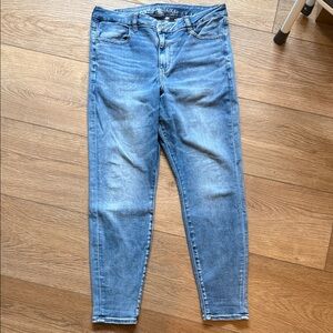 American Eagle Outfitters Women's Light Blue Skinny Jeans